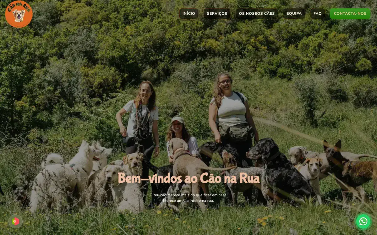 Website Cão na Rua